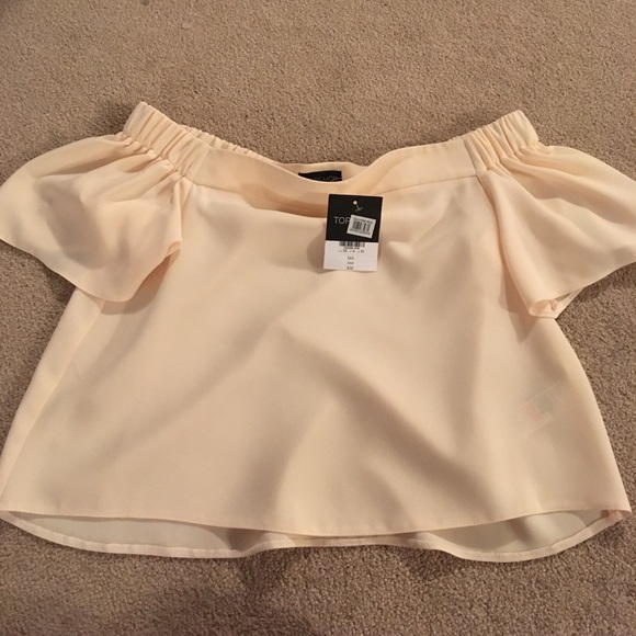 Nwt Topshop Off the Shoulder Top Size 6 - Picture 2 of 3